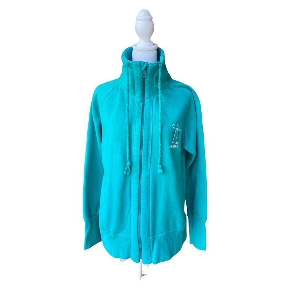 Bar Harbor Women’s Zip-Up Sweatshirt | Size Large | Color Teal